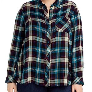 Beachlunchlounge Charley Plaid Button-front Shirt